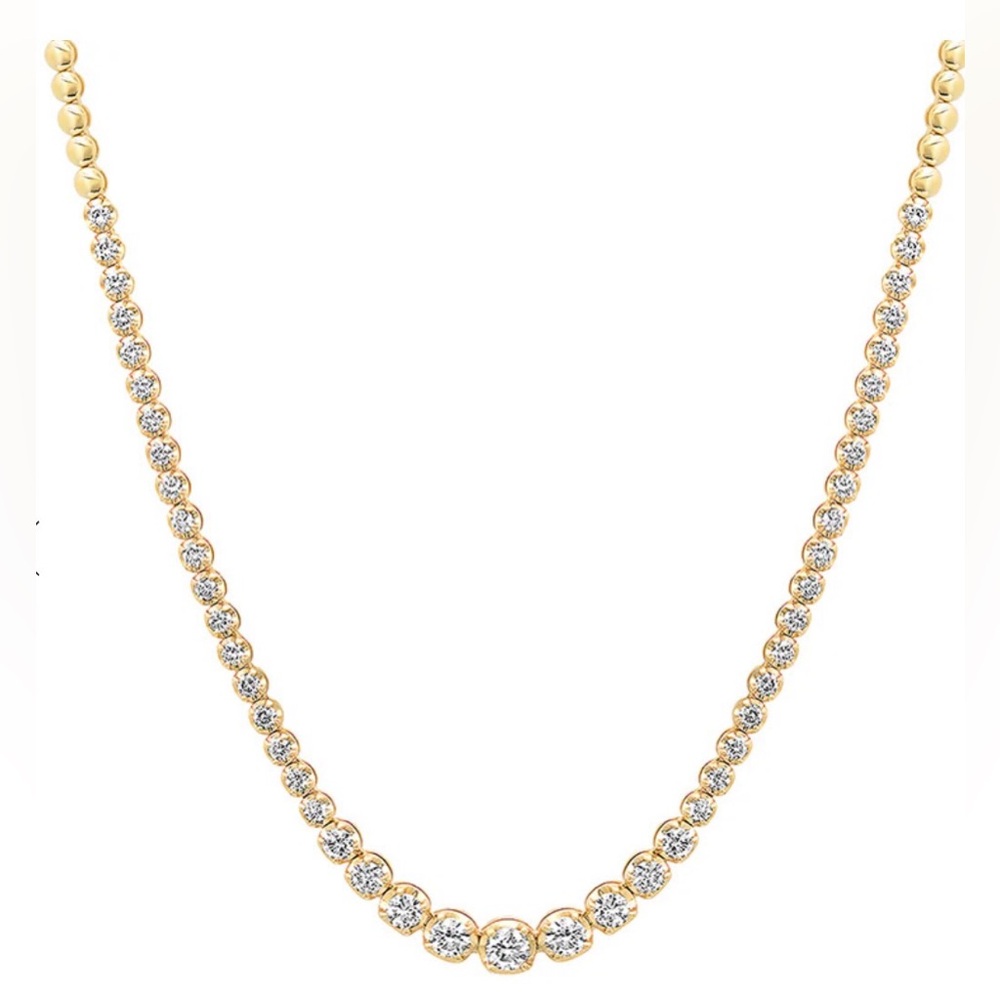 Jennifer Meyer 18k GRADUATED DIAMOND TENNIS NECKLACE